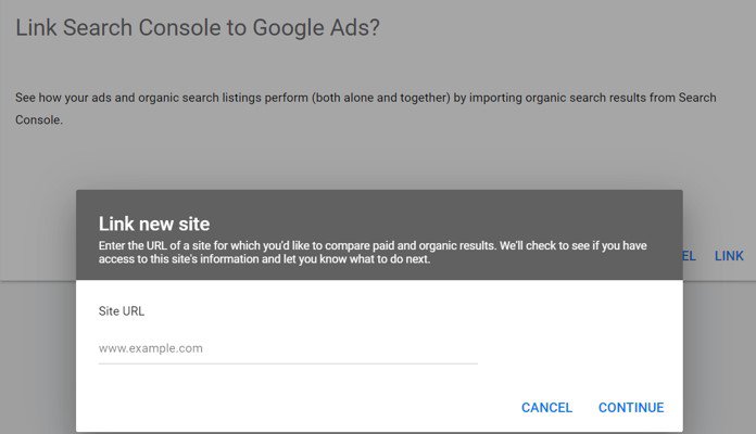 پیوند جستجو کنسول به Google ads